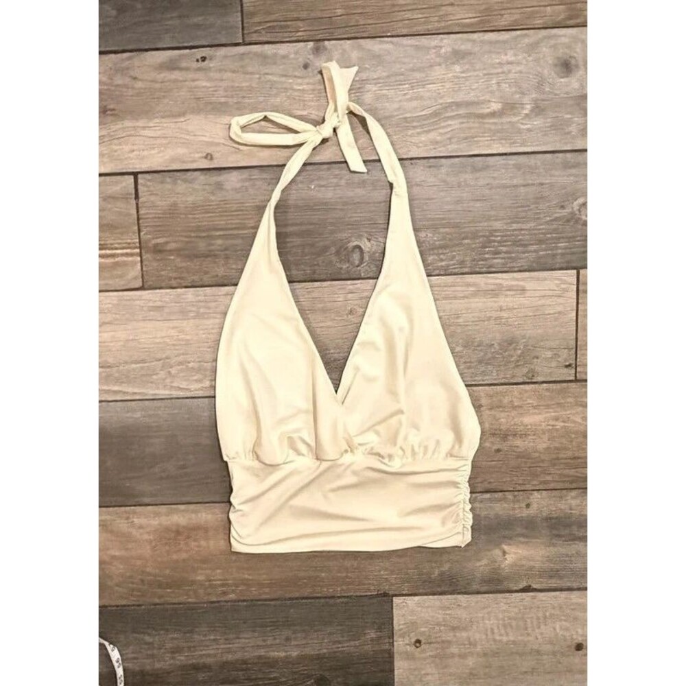 Y2k Style Cream Halter Top Size M